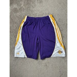 Vintage Mens Shorts 2011 Adidas Los Angeles Lakers NBA Basketball, Size XXL